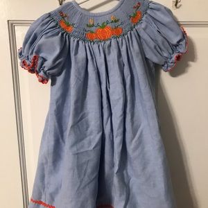 Pumpkin Smocked Dress